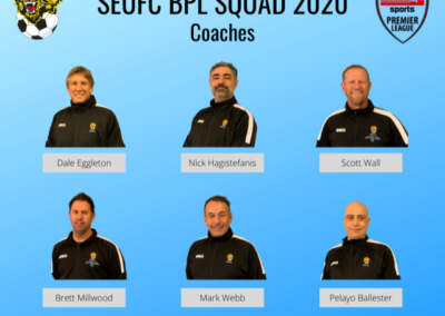 SEUFC BPL Squad coaches 2020 photos